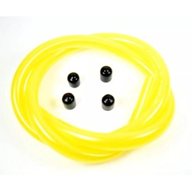 MVP HD Pro Flex Tube & Vinyl Cap Kit for Fumoto 3/8" Nipple Valve - 3' Yellow Tubing