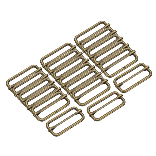 sourcing map 25Pcs Slide Buckle 1" Tri-Glide Slides Adjuster Strap