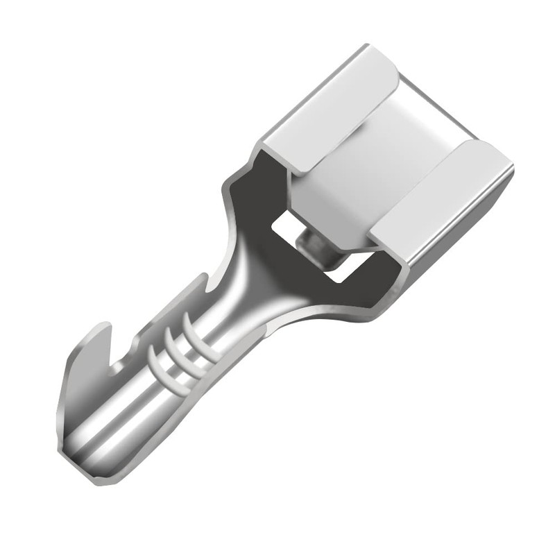 Heschen Female Spade Quick Splice Crimp Terminals, 6.3 mm Crimp