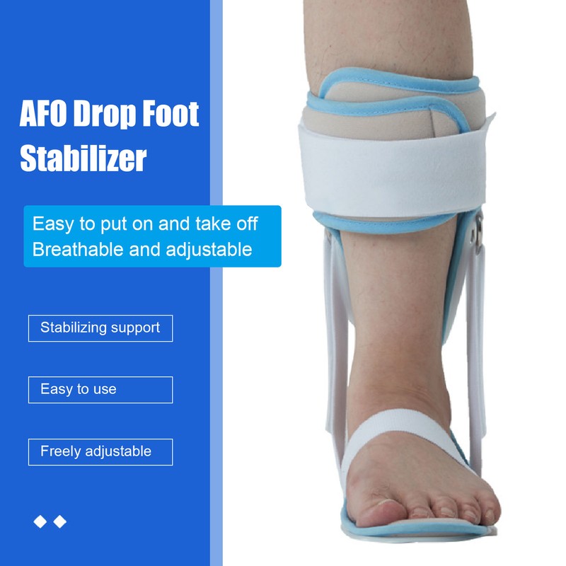 AFO Drop Foot Stabilizer Adjustable Soft Padding Lightweight Fatigue Resistant