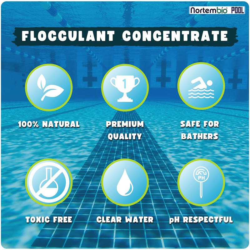 Nortembio Concentrated Natural Flocculant, 8 Weeks. Turbidity Remover for Small