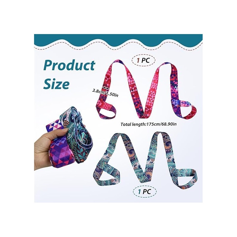 Yoga Mat Carrier Stretching Straps, 2 PieceYoga Training Strap Mat