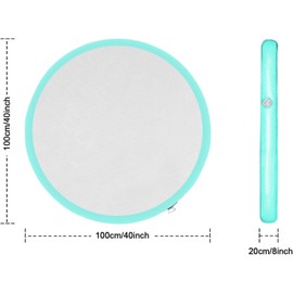 JOYTALENT Inflatable Air Spot Mat 3.3ft Tumble Track 8 Inches Thickness Gymnastics Mat With Pump For Home Use/Training/Cheerleading/Yoga/Water