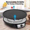 nutrichef Electric Crepe Maker & Griddle - Easy Clean Detachable