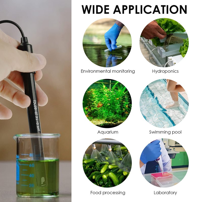 High Correctness pH Electrode with Calibration Powder, 0-14 pH Probe
