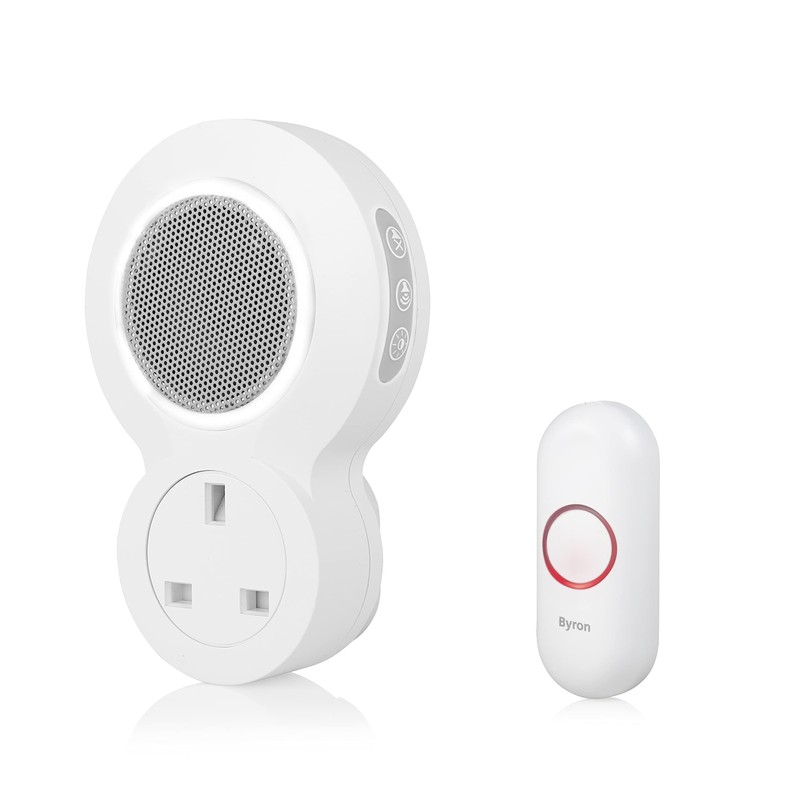 Byron DBY-23513UK Wireless Plug In Doorbell Set, 175m Range, 8