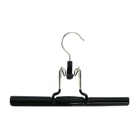 Mawa by Reston Lloyd Non-Slip Space-Saving Clothes Hanger with Clamp for Pants and Skirts, Style M/26, Set of 2, Black