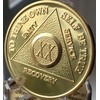 Xingcolo 20 Year 24K Gold Plated AA (Alcoholics Anonymous) -