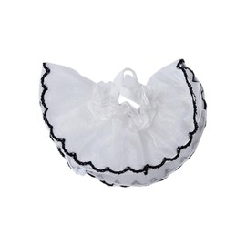 niannyyhouse 10cm Plush Doll Clothes Lace Black and White Dress Stuffed Toy Dressup (White)