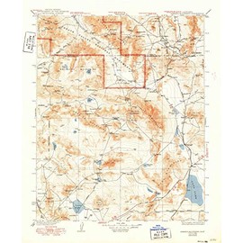 YellowMaps Avawatz Mountains CA topo map, 1:250000 Scale, 1 X 1 Degree, Historical, 1933, Updated 1950, 20.8 x 17.1 in - Paper