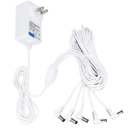 AC/DC Adapter Compatible with Lemax Lighted Accessory 4.5V # 74706 Christmas Village Houses Playground Display 34988A Spooky Town Collection 64518 4.5 Volts 4.5VDC Power Supply（ White 5 Output Jack