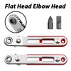 Mini Ratchet, 2Pcs Screwdriver Angled Ratchet, Mini Flat Head Elbow