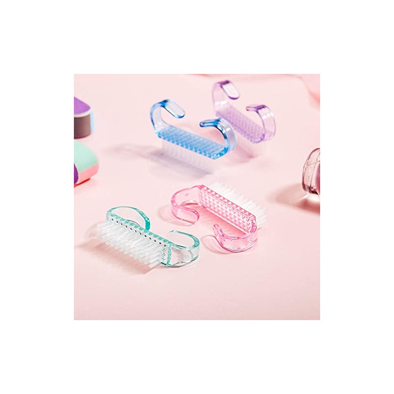 Belicia 4 Pieces Handle Nail Brush Nail Hand Scrubbing Cleaning