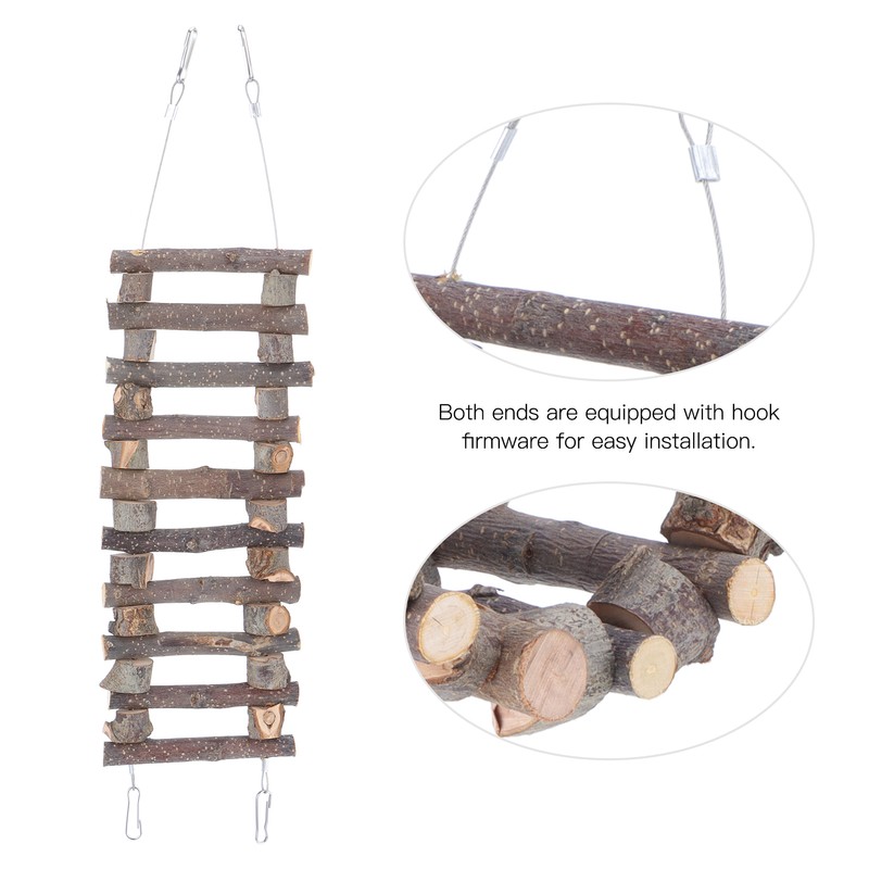 Wooden Pet Ladder Soft Animal Bendable Bridge Toy for Hamster