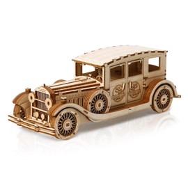 Hallisun 3D Wooden Puzzle for Adults, Mechanical Classic Car Puzzle, DIY Vintage Vehicle Model Building Kit Handicraft Wood Craft Hobbies Toy, Birthday for Hobbyist 14+ Family Women Men, 187 Pcs