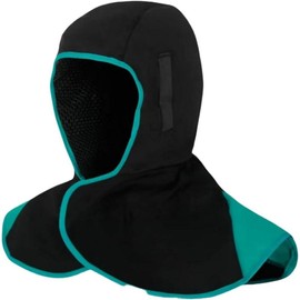 Welding Hood, Heat and Abrasion Resistant Protective Head Cover, Welding Caps with Neck Shoulder Drape, Welding Helmet accessories, Head Protection for Men & Women - Color: black