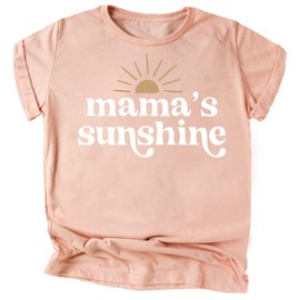 Olive Loves Mommy & Me Matching Chasing Sunshine Mama's Sunshine Shirts & Bodysuits for Kids & Adults Peach Shirt 18 Months