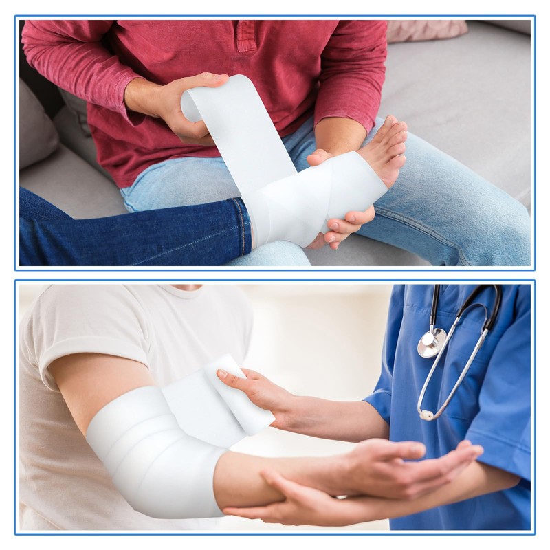 Threlaco 4 Pcs Lymphedema Wraps for Legs Cast Padding Bandage