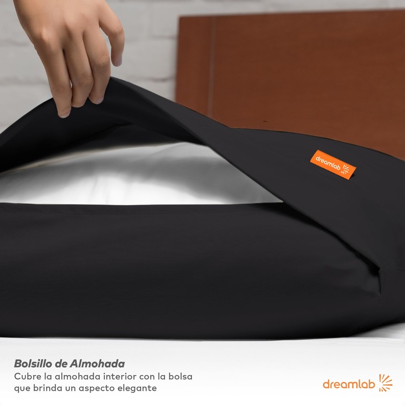 Dreamlab Juego de Sábanas Premier 1800 Collection. Sábanas de Microfibra