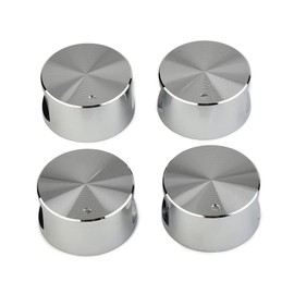 ZYWUOY Gas Stove Knob,4Pcs Aluminum Alloy Silver Rotary Switches Round Knob Stove Gas Cooktop Handle for Home Kitchen Accessories