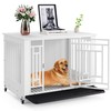 YITAHOME Dog Crate Furniture, Heavy Duty Dog Cage, Wooden Side