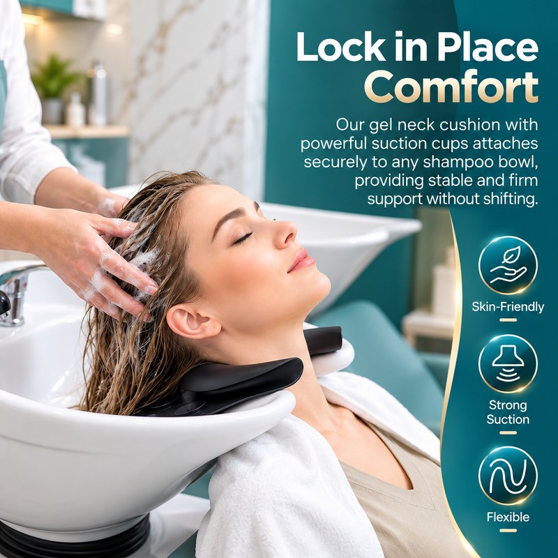 Silicone Shampoo Neck Rest for Hair Washing – Suction Cup