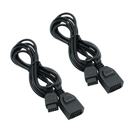 Mcbazel 2 Packs 1.8m/6ft Controller Extension Cable for Sega Genesis 2/3 Mega Drive Replacement Extension Cord Cable