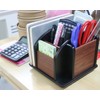 Coideal Wooden Large Spinning Remote Controls Holder Caddy for Table,