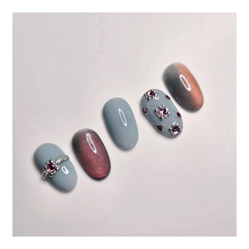 antique sun nail tip - Coffin Midi / antique 수네일팁
