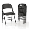 VOLIX Metal Folding Chairs Steel Frame with Double Hinged for