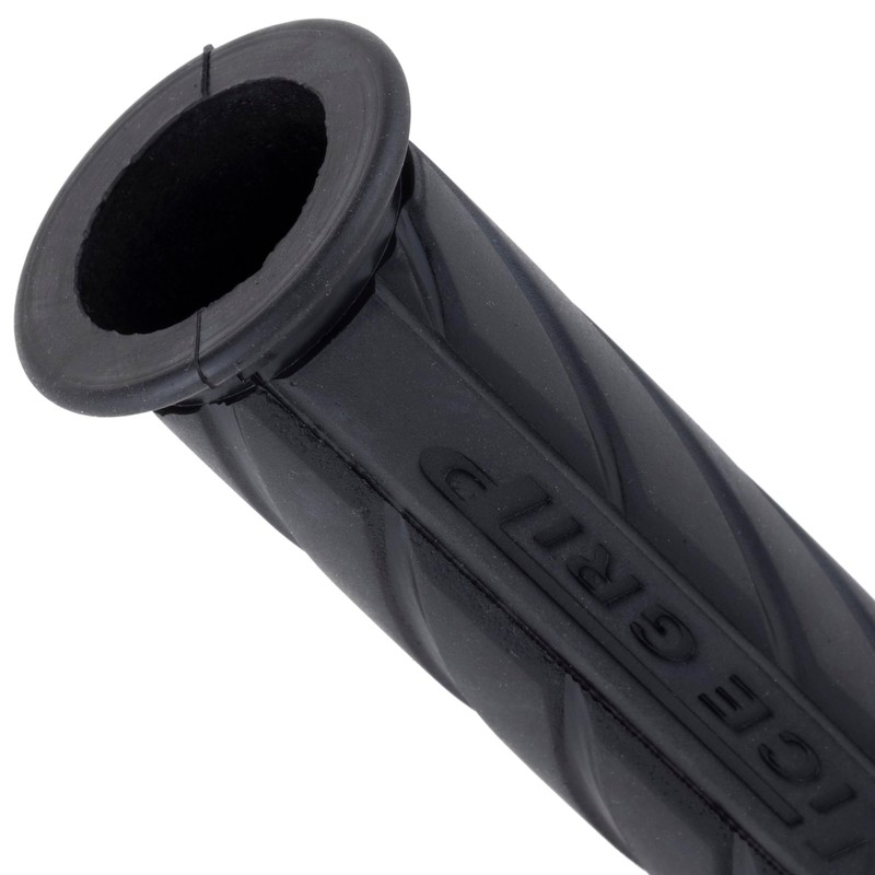 キジマ(Kijima) バイクパーツ グリップ NICEネオミニ ラバー製 110mm φ22.2mm 貫通タイプ 汎用 ブラック