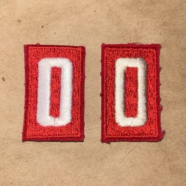 New Vintage Pack / Troop Numeral # 0 Boy Scout BSA Red & White Embroidered Patch
