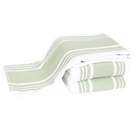 All-Clad Dual-Purpose Kitchen Towels: Highly Absorbent - 100% Cotton, 17"x30" Dish Towels for Cleaning & Drying Dishes & Glassware, 3-Pack, Fennel
