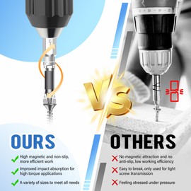 High Magnetic Screwdriver Drill Bit Set, Anti-Slip Magnetic Electric Screwdriver Set, 2025 New K5 Impact Resistant Non Slip Bit, 6Pcs/Set- 70 100 120mm