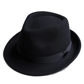 Nakota Ruben Pocketed Felt Hat, Foldable Hat, Medium Folding Hat, Wool, Black