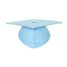 Erligo Unisex Matte Graduation Cap Only for High School and Bachelor 14 Colors (Sky Blue)