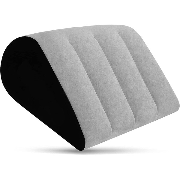 Positioning Wedge Leg Elevation Pillow-Neck Pillows for Pain Relief Deep Sleep Bed Cushion Body Pillow-Knee Pillow Bed Accessories Lumbar Support Pillow for Back Sleeper,Fast Inflating Deflation(Grey)