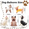 5Pcs Dog Birthday Decorations - 4D Standing Dog Balloons -