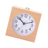 Mobestech Creative Wooden Square Alarm Clock with Night Light Snooze