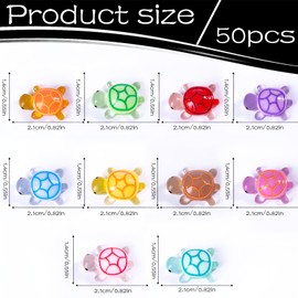 Pack of 50 Mini Luminous Turtles Resin, Mini Turtles, Turtles Figures, Turtle Decoration, Mini Figures, Mini Animals, Mini Resin Figures, for Garden Decoration, DIY Micro Landscape Scenes, Home