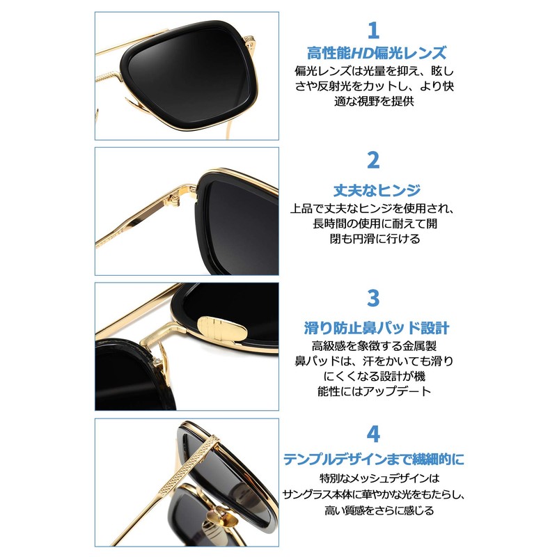 Dollger Sunglasses, Polarized Sunglasses, UV 400 Cut, Men's, Women's, Stylish,