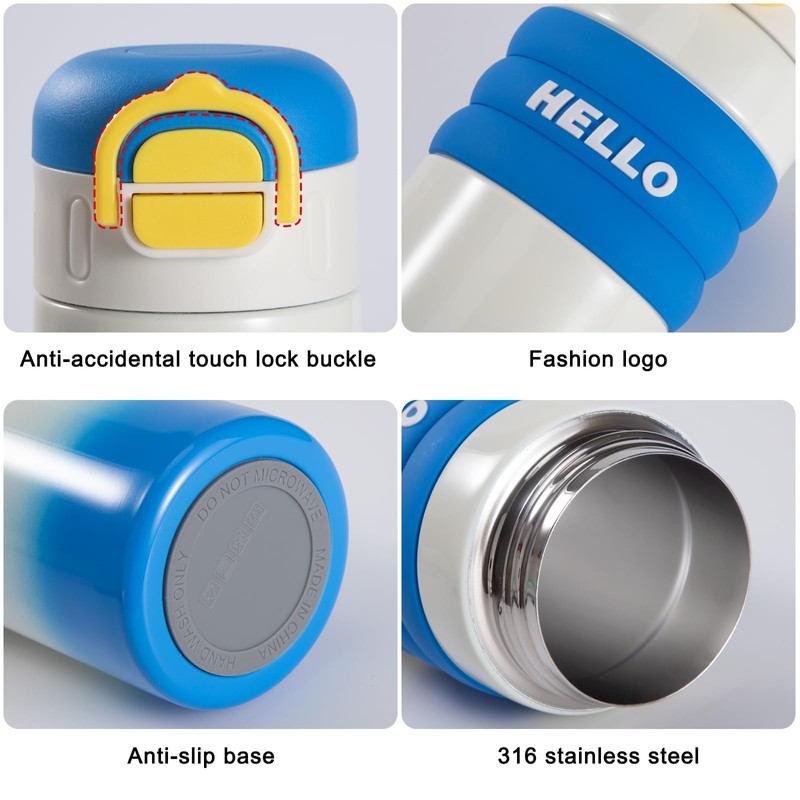 Trinkflasche Aus Edelstahl Thermoskanne Mit Strohhalm Sportflasche Bpa-Frei Auslaufsichere Isolierflasche