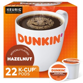 Dunkin' Hazelnut Flavored Coffee, 22 Keurig K-Cup Pods