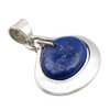 SilverStarJewel Colgante de lapislázuli de 12 x 15 mm, plata