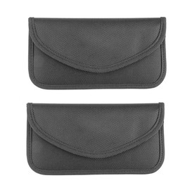 Lucaidian 2Pcs Large Faraday Bag RFID Signal Blocking Shielding Pouch Phone Wallet Blocker