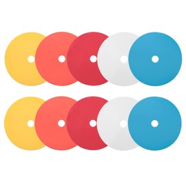 Hcskoss 10Pack Spot Markers Flat Disc Markers Poly Vinyl Spot Markers Non- Spots Markers Agility Markers Floor Dots Football Basketball Sports Speed Agility Training Markers for Sports Training