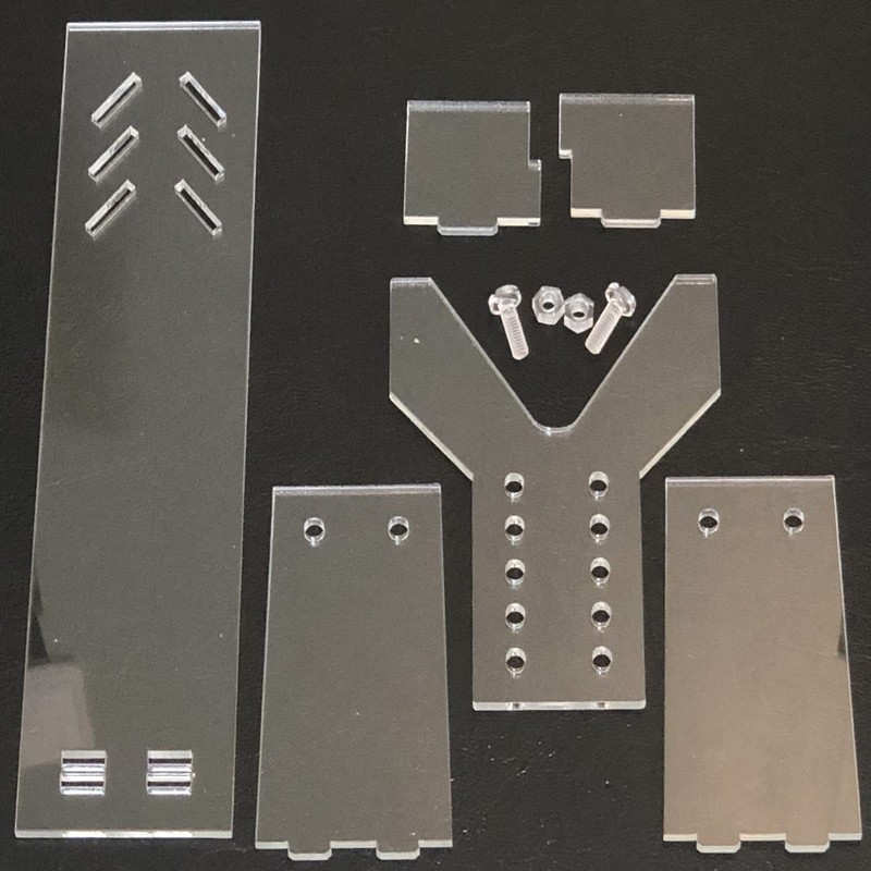 NYSh Model Gun Stand Display Handgun Size Adjustment Transparent Display