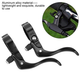 Tbest 31.8mm ycle Brake Lever Left/Right ycle Hand Brake Levers,1 Pair Aluminum Alloy BMX MTB Road Mountain Bike Disc Brake Bar Handle Level Black Silver(Black)