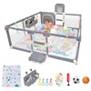 Playpen for Babies and Toddlers,73"x71"Baby Playpen with Mat Indoor＆Outdoor with