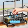 Wotendy Kitchen Sink Caddy with Drain Pan, Sponge Holder for